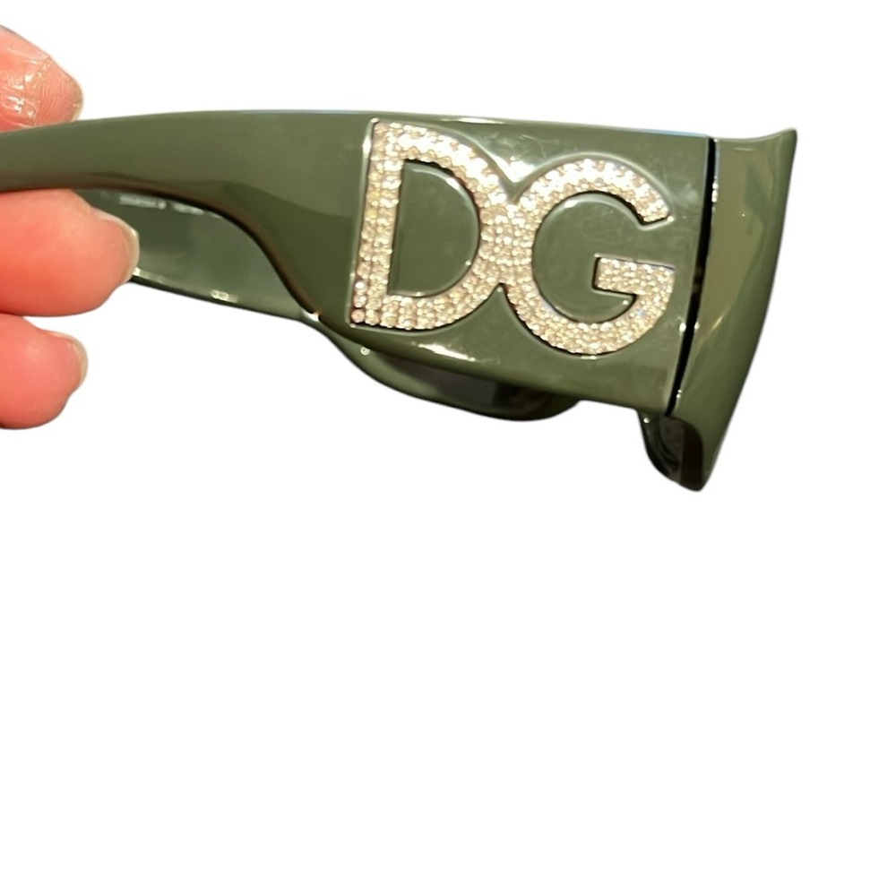 Dolce Gabbana Olive Green sheild Sunglasses - Picture 3 of 16